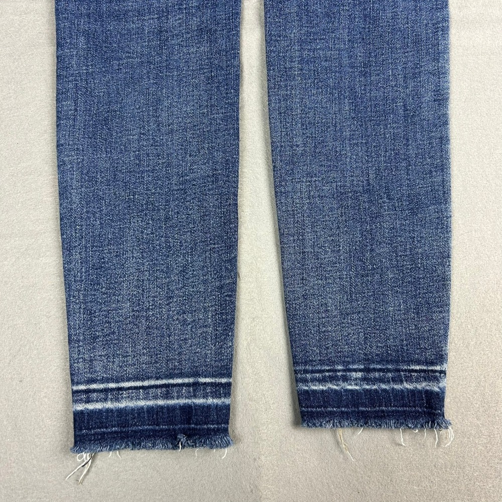 Judy Blue Skinny Jeans Distressed‎ Raw Release Hem Women 7/28 Blue - Picture 12 of 13